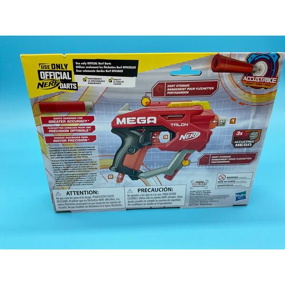Nerf Mega N-Strike Talon Blaster 3x AccuStrike Mega - New Sealed Package Hasbro - Picture 2 of 5